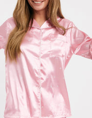 Pink Abstract Printed Lounge Wear.