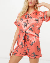 Peach Zebra Printed Lounge Wear.