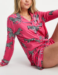 Pink Animal Printed Lounge Wear.
