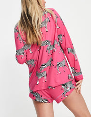 Pink Animal Printed Lounge Wear.
