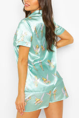 Aqua Blue Fairy Printed Lounge Wear.
