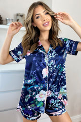 Blue Abstract Printed Lounge Wear.