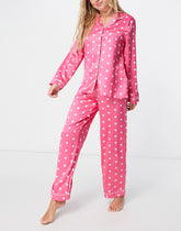 Pink Color Digital Abstract Printed loungewear/Nightsuit For Women With Pants.