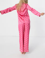 Pink Color Digital Abstract Printed loungewear/Nightsuit For Women With Pants.