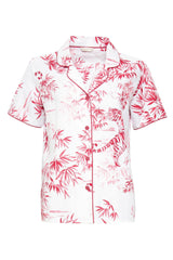 White Color Digital Abstract Printed loungewear/Nightsuit For Women With Pants.