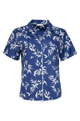 Navy Blue Color Digital Abstract Printed loungewear/Nightsuit For Women With Pants.