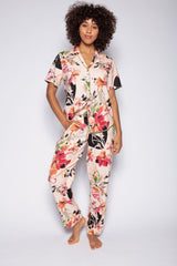 Multi Color Digital Abstract Printed loungewear/Nightsuit For Women With Pants.
