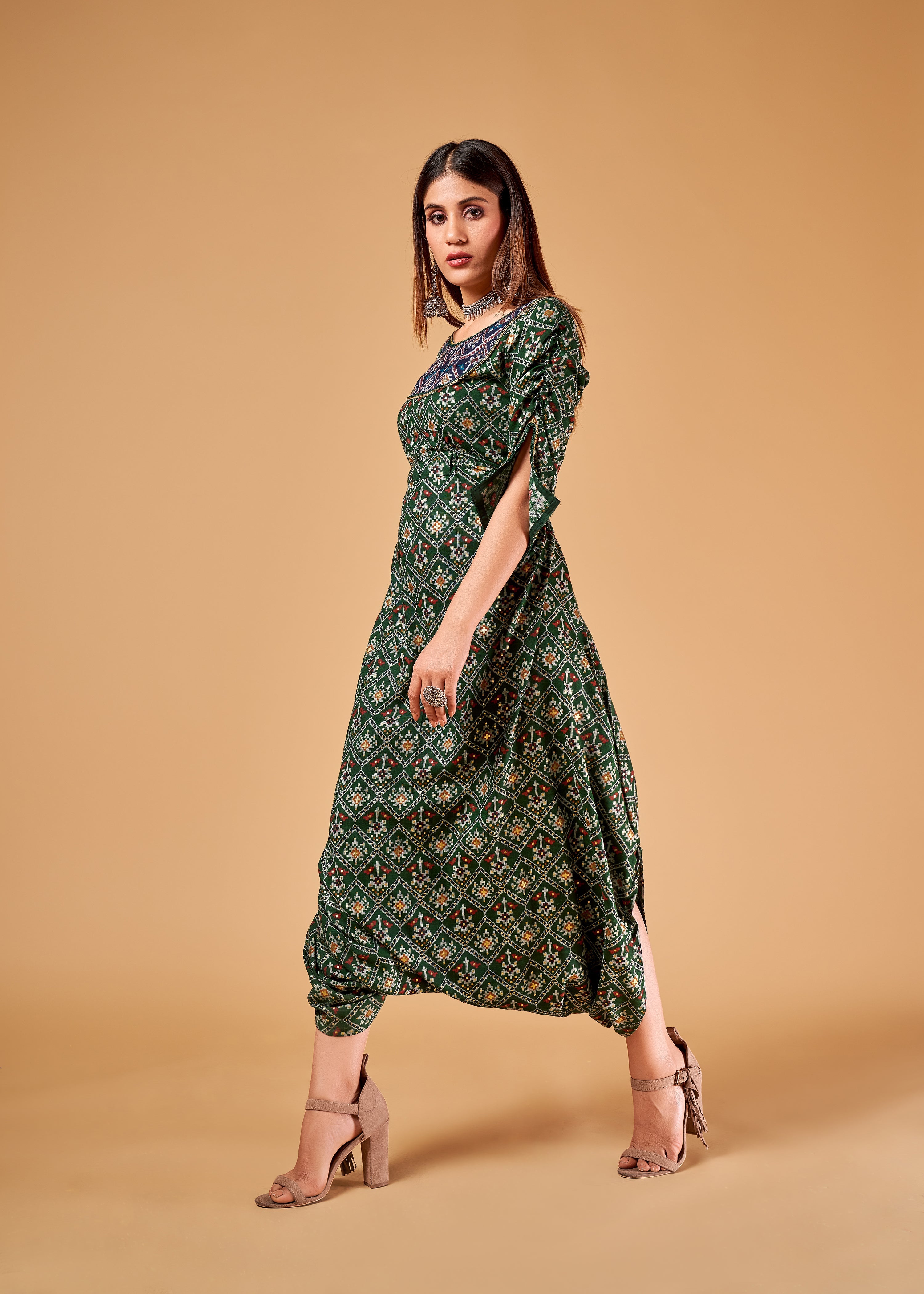 Green Rayon Printed Kurta Set: Comfort, Elegance & Versatile Style for Any Event