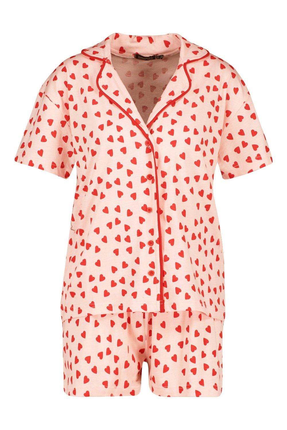 Cream Polka Dots Printed Lounge Wear.